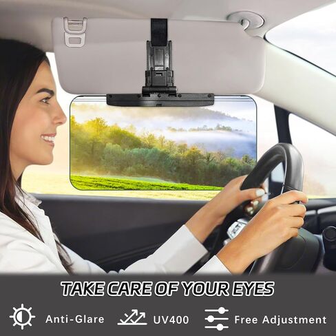 موسع Sun Visor للسيارات ， موسع شمس الشمس المستقطب القابل للتعديل ， استقطاب شمس السيارة ， تمديد قيادة آمن للوهج/الأشعة فوق البنفسجية ， مقطع ، عالمي (عالمي ، ل) in Saudi Arabia
