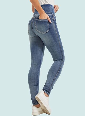 High Waisted Jegging for Women Premium Stretch Slim Fit Jeans Tummy Control Comfort with Everyday Casual Style in Kuwait
