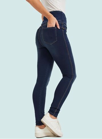 High Waisted Jegging for Women Premium Stretch Slim Fit Jeans Tummy Control Comfort with Everyday Casual Style in Kuwait