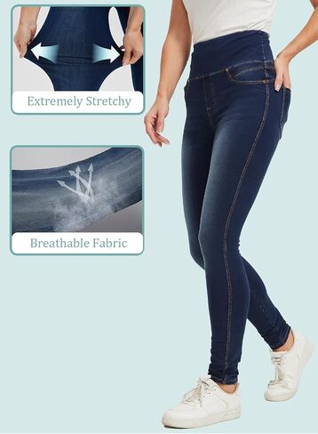 High Waisted Jegging for Women Premium Stretch Slim Fit Jeans Tummy Control Comfort with Everyday Casual Style in Kuwait