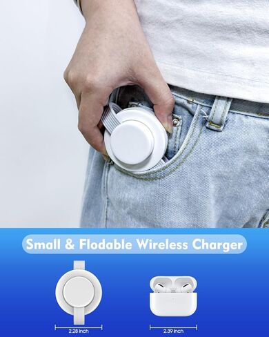 Magnetic Wireless 3 in 1 Magsafe Charging Station لشاحن Apple Magsafe ، iPhone 16 محطة شحنة لاسلكية ، لوحة شحن قابلة للطي لـ iPhone 16 15 14 13 Pro/Pro Max ، Apple Watch ، Airpods Pro in Kuwait