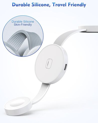 Magnetic Wireless 3 in 1 Magsafe Charging Station لشاحن Apple Magsafe ، iPhone 16 محطة شحنة لاسلكية ، لوحة شحن قابلة للطي لـ iPhone 16 15 14 13 Pro/Pro Max ، Apple Watch ، Airpods Pro in Kuwait