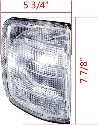Astra Depot Pair Front Bumper Turn Signal Light Housing Clear Lens Compatible with Mercedes W124 E-Class Sedan 1985-1995 in Saudi Arabia