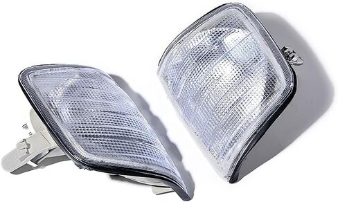 Astra Depot Pair Front Bumper Turn Signal Light Housing Clear Lens Compatible with Mercedes W124 E-Class Sedan 1985-1995 in Saudi Arabia