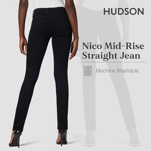 HUDSON Women's Nico Mid-Rise Straight Leg Ankle Jean in Saudi Arabia