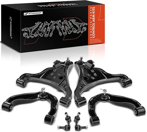 A-Premium Set of 6, Front Upper & Lower Control Arm, Sway Bar Link, Compatible with Nissan Frontier 2005-2018, Pathfinder 2005-2012, Xterra 2005-2015 in Saudi Arabia