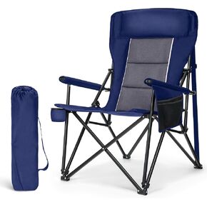 LET'S CAMP Oversized Camping Chairs High Back Lawn Chair 2 Pack(Blue)500LBS in Kuwait