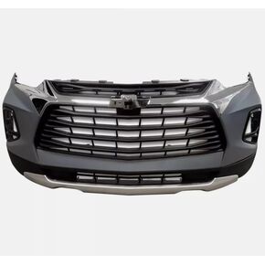 telfair Front Upper & Lower Bumper Cover Fit for 2019-2023 Chevy Blazer LT - Primed Black/Gray in Kuwait