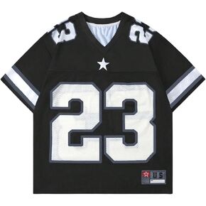 SHENHE Men's Football Jersey V Neck Short Sleeve Graphic Loose Tee Practice Jersey Shirt in Saudi Arabia