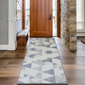 JV Home Runner Rug Arrow Grey 2' x 7' Area Rug Hallway Soft Indoor Washable Rugs Anti Slip | Thin | Soft Indoor Geometric Runner Rugs Accent Tapis Kitchen Mat Carpet Runner for Entrance, Bedroom in Saudi Arabia