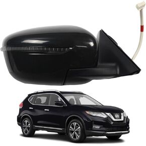 Marretoo for Nissan Rogue S, SL, SV, SV Hybrid Side Mirror Assembly replacement Passenger Side Mirror for 2016-2019 ROGUE Accessories 7pins POWER+LAMP+HEAT 963019TB1C-PFM, NI1321287 (NOT FOR Sport) in Saudi Arabia