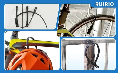 2 Pcs 3-Digit Resettable Small Combo Cable Lock for Bicycle, Electric Bicycle, Kids Bike, Fridge, Scooter, Cabinets, Drawers, Gates, Fences, Toolboxes in Saudi Arabia