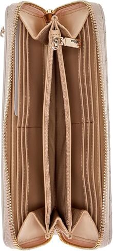 GUESS Laurel Large Zip Around Wallet, Brown Logo in Kuwait