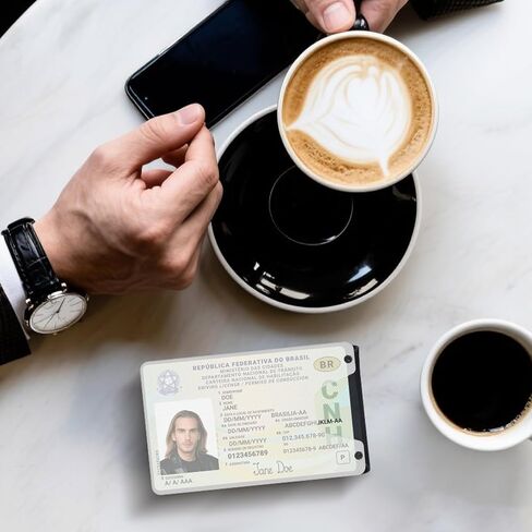 Slim Minimalist Metal Wallet for Men RFID blocking Front Back Pocket Minimalist Credit Card Holder Holds 1-10 Cards with ID Window (Carbon) in Saudi Arabia