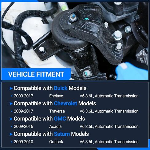 محرك محرك Autoround و Trans Mount Kit متوافق مع Chevy Traverse Buick Enclave 2009-2017 ، GMC Acadia 09-16 ، Saturn Outlook V6 3.6L ناقل حركة أوتوماتيكي ، استبدل# A5458 A5549 A5548 A5444 in Saudi Arabia