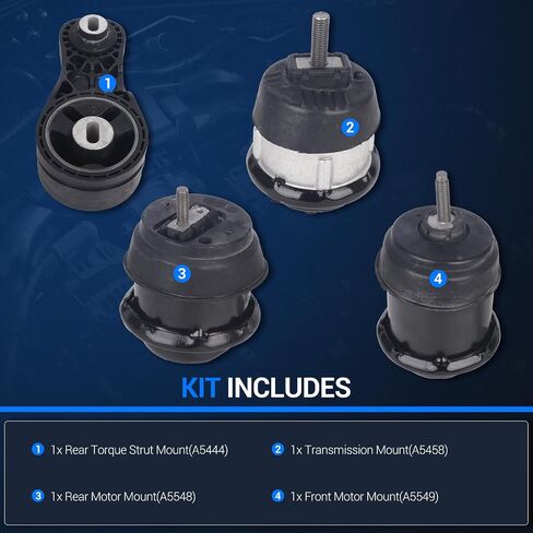 محرك محرك Autoround و Trans Mount Kit متوافق مع Chevy Traverse Buick Enclave 2009-2017 ، GMC Acadia 09-16 ، Saturn Outlook V6 3.6L ناقل حركة أوتوماتيكي ، استبدل# A5458 A5549 A5548 A5444 in Saudi Arabia