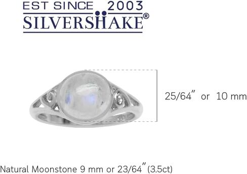 Silvershake 5MM Round Shape Bezel Set Cabochon Gemstone White Gold Plated or Yellow Gold Plated 925 Sterling Silver Leaf and Swirl Style Bypass Ring Jewelry for Women in Saudi Arabia