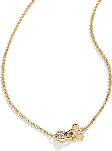 Mickey Mouse & Minnie Mouse Disney Better Half Necklace - Clear/Gold in Saudi Arabia