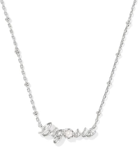Kendra Scott, Women's, Big Sis Short Pendant Necklace, Silver Freshwater Cultured Pearl, One Size in Saudi Arabia