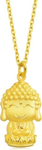 CHOW SANG SANG Cultural Blessings 999.9 24K Gold Price-by-Weight 2.24g Gold Buddha Pendant for Men and Women 89237P [Not Include the Necklace] in Saudi Arabia