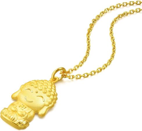 CHOW SANG SANG Cultural Blessings 999.9 24K Gold Price-by-Weight 2.24g Gold Buddha Pendant for Men and Women 89237P [Not Include the Necklace] in Saudi Arabia