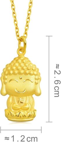 CHOW SANG SANG Cultural Blessings 999.9 24K Gold Price-by-Weight 2.24g Gold Buddha Pendant for Men and Women 89237P [Not Include the Necklace] in Saudi Arabia
