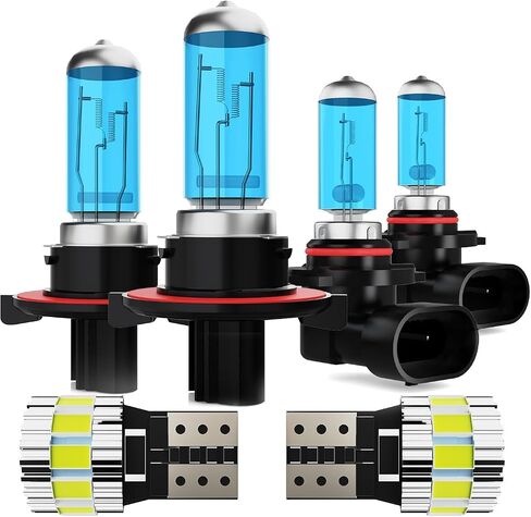 Light Bulbs Fit For Dodge Dakota 1997-2004, High Performance Halogen Headlight Bulb And License Plate Lights Combo, 9007 880 High Low Beam Fog Lights, 6000K White Light, Pack of 6 in Saudi Arabia