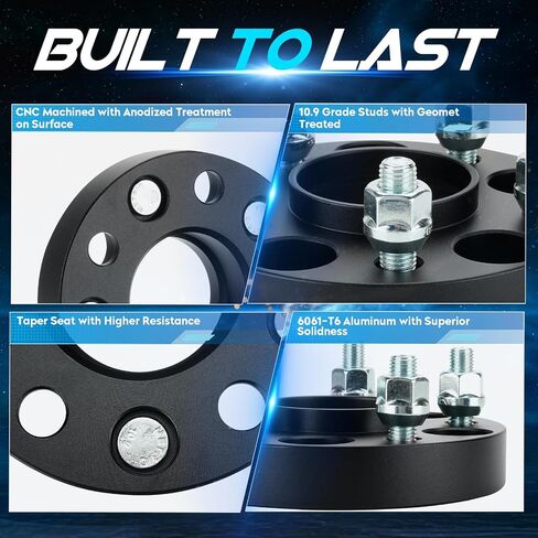4pcs 5x4.5 1 inch (25.4mm) Hubcentric Wheel Spacers with 67.1mm Bore for Hyundai Elantra Veloster Sonata Santa Fe, Genesis Coupe, Mazda 5 MX-5, 5x114.3 M12x1.5 Thread 5 Lugs Wheel Adapters in Saudi Arabia