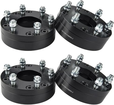 Torchbeam 5x5 to 6x5.5 Lug Centric Wheel Adapters 2 inch with M14x1.5 Thread Pitch,78.1mm Hub Bore,4pcs Adapters for Grand Cherokee, Wrangler, C1500, Tahoe, Durango, Commander,Changes Bolt Pattern in Saudi Arabia
