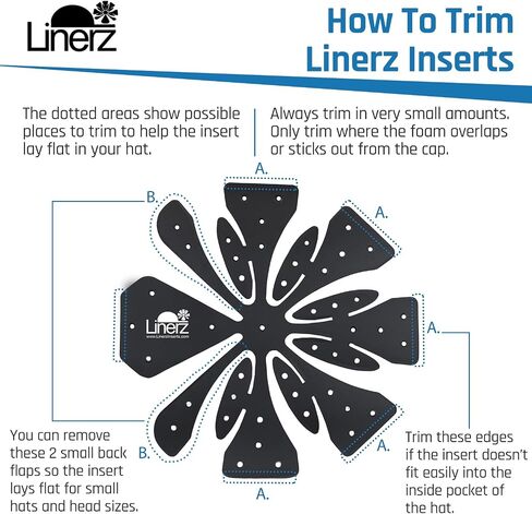 Linerz Bump Cap Hat Inserts Ventilated Lightweight Universal Trim to Fit in Saudi Arabia