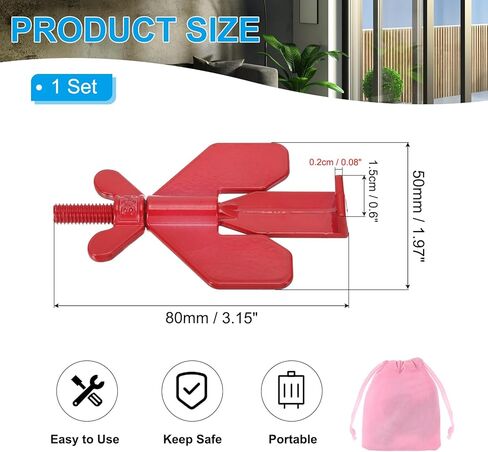 PATIKIL Portable Security Door Lock 3.15x1.97inch, 1 Pack Adjustable Hotel Door Lock Devices with Storage Bag for Enhanced Safety Travel Hotel Home, Gold in Kuwait