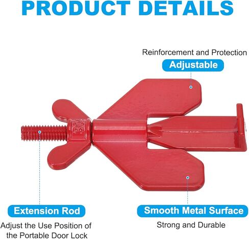 PATIKIL Portable Security Door Lock 3.15x1.97inch, 1 Pack Adjustable Hotel Door Lock Devices with Storage Bag for Enhanced Safety Travel Hotel Home, Gold in Kuwait