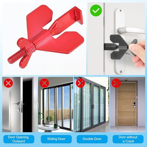 PATIKIL Portable Security Door Lock 3.15x1.97inch, 1 Pack Adjustable Hotel Door Lock Devices with Storage Bag for Enhanced Safety Travel Hotel Home, Gold in Kuwait