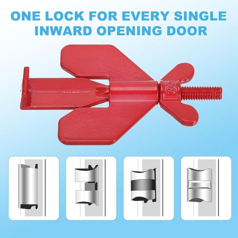 PATIKIL Portable Security Door Lock 3.15x1.97inch, 1 Pack Adjustable Hotel Door Lock Devices with Storage Bag for Enhanced Safety Travel Hotel Home, Gold in Kuwait