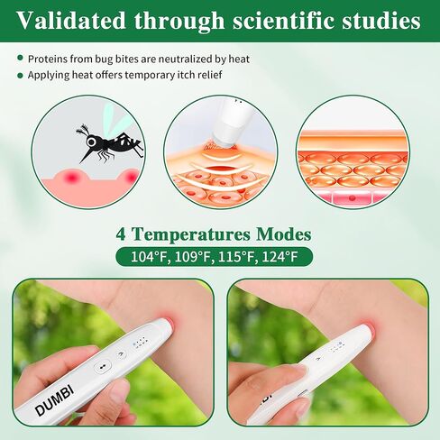 Bug Bite Suction and Itch Relief Tool, Mosquito Bite Sucker Tool, 2IN1 Rechargeable Pen with Sucker and Heat Tool Fast Mosquito and Bug Bite Itch Relief After Bite Insect Sting Bite Away Heat Pen in Kuwait
