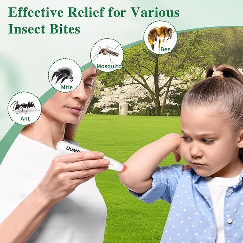 Bug Bite Suction and Itch Relief Tool, Mosquito Bite Sucker Tool, 2IN1 Rechargeable Pen with Sucker and Heat Tool Fast Mosquito and Bug Bite Itch Relief After Bite Insect Sting Bite Away Heat Pen in Kuwait