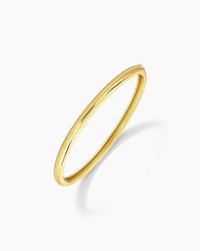 Gorjana - Paseo Cuff - 8K Gold Placed Brass - خيارات متعددة الحجم - النهاية المصقولة - إغلاق المفصلات - تعزيز نظرة غير رسمية in Saudi Arabia