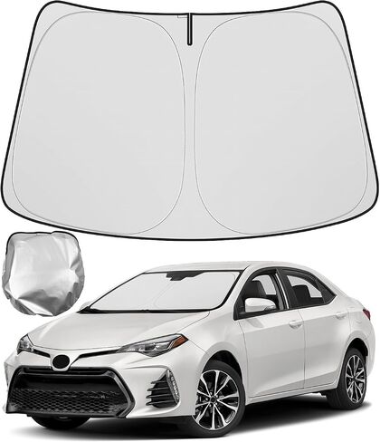 Car Windshield Sun Shade for Toyota Corolla 2014-2018 Accessories Foldable PET Sunshade Keeps The Car Cool Inside in Saudi Arabia