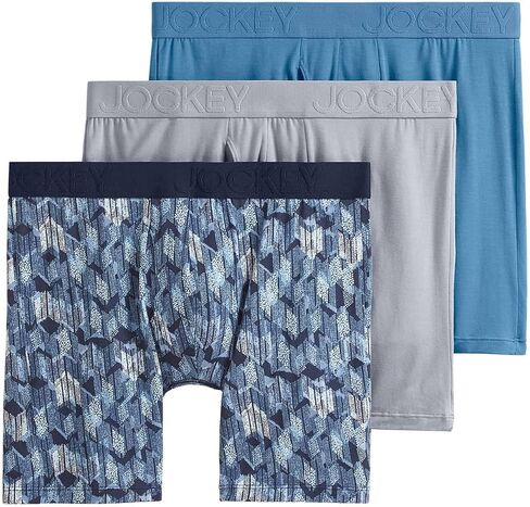 Jockey Men's Underwear Active Ultra Soft Modal 6" Boxer Brief - 3 Pack in Saudi Arabia