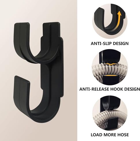 CPAP Hose Hanger for Bed-CPAP Hook for Hose with Anti-Skid Function,Against Hose Tangling and Keeps the Nightstand Organized,Cpap Tube and Mask Holder,CPAP Accessories Supplies,Black (2-PCS) in Saudi Arabia
