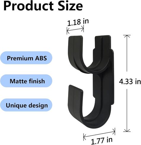 CPAP Hose Hanger for Bed-CPAP Hook for Hose with Anti-Skid Function,Against Hose Tangling and Keeps the Nightstand Organized,Cpap Tube and Mask Holder,CPAP Accessories Supplies,Black (2-PCS) in Saudi Arabia