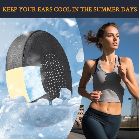 استبدال وسائد الأذن من SOULWIT لـ Jabra Evolve2 65 (Evolve 2 65MS 65UC MS UC)/Evolve2 40 (40UC 40MS USB)/Elite 45h سماعة رأس لاسلكية على الأذن، وسائد أذن بنسيج الحرير الجليدي - أسود in Saudi Arabia