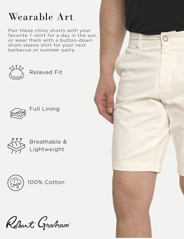 Robert Graham Men's Lone Ranger Chino Shorts in Saudi Arabia