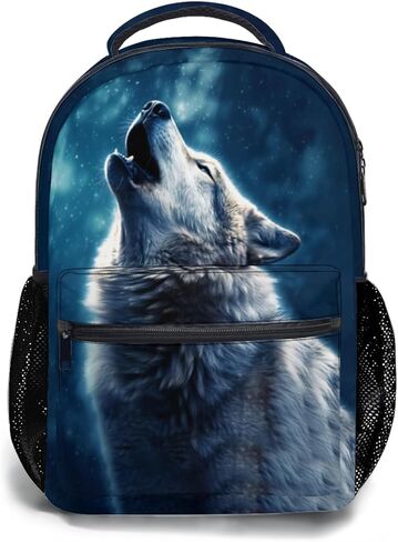 Cool Wolf Backpack Lightweight School Bag Bookbag for Kids Girls Boys Elementary Students 1st 2nd 3rd 4th 5th Grade in Saudi Arabia