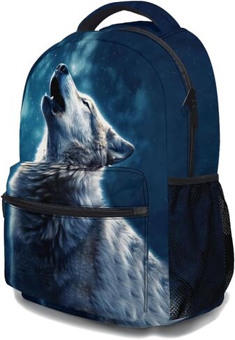Cool Wolf Backpack Lightweight School Bag Bookbag for Kids Girls Boys Elementary Students 1st 2nd 3rd 4th 5th Grade in Saudi Arabia