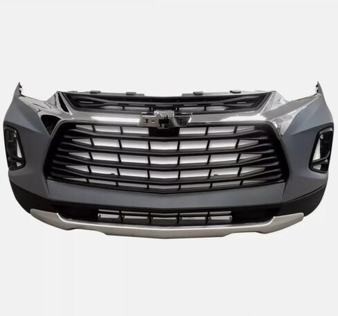 telfair Front Upper & Lower Bumper Cover Fit for 2019-2023 Chevy Blazer LT - Primed Black/Gray in Kuwait