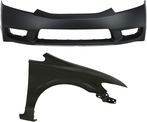 Garage-Pro Bumper Cover KIT Compatible with Honda Civic 2009-2011 Sedan Primed Front CAPA in Saudi Arabia