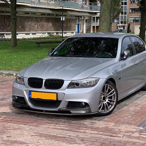 Front Lip 4Pcs for BMW 3-Series E90 E91 M-Sport 325i 335i LCI 2009 2010 2011 2012 M Performance Style Front Bumper Lip Splitter Spoiler (Carbon Fiber Print) in Saudi Arabia