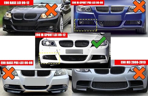 Front Lip 4Pcs for BMW 3-Series E90 E91 M-Sport 325i 335i LCI 2009 2010 2011 2012 M Performance Style Front Bumper Lip Splitter Spoiler (Carbon Fiber Print) in Saudi Arabia