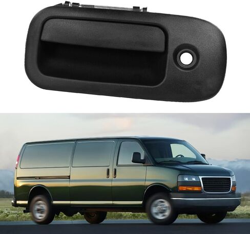 1Pc Car Outside Exterior Door Handle Front Driver LH/Passenger RH Side for Chevrolet Express 1500 2500 3500 1996-2009 25942271(Black-Front Right) in Saudi Arabia